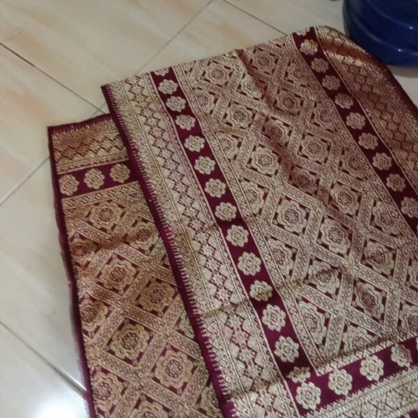 Songket Banyuasin Motif Nampan Perak: Paket Kain dan Selendang