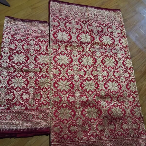 Songket Banyuasin Motif Naga Besaung: Paket Kain dan Selendang