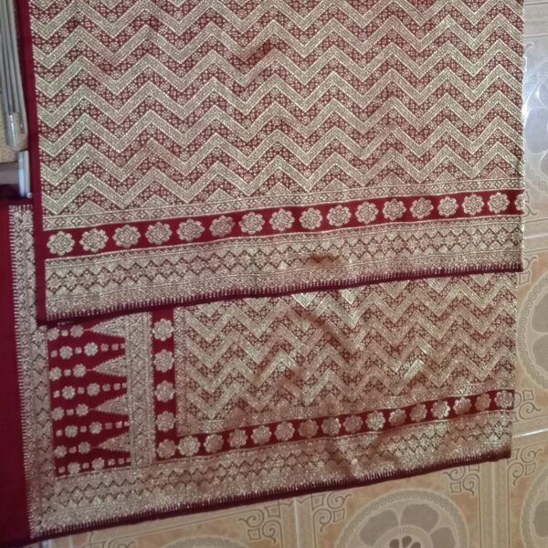 Songket Banyuasin Motif Zigzag: Paket Kain dan Selendang