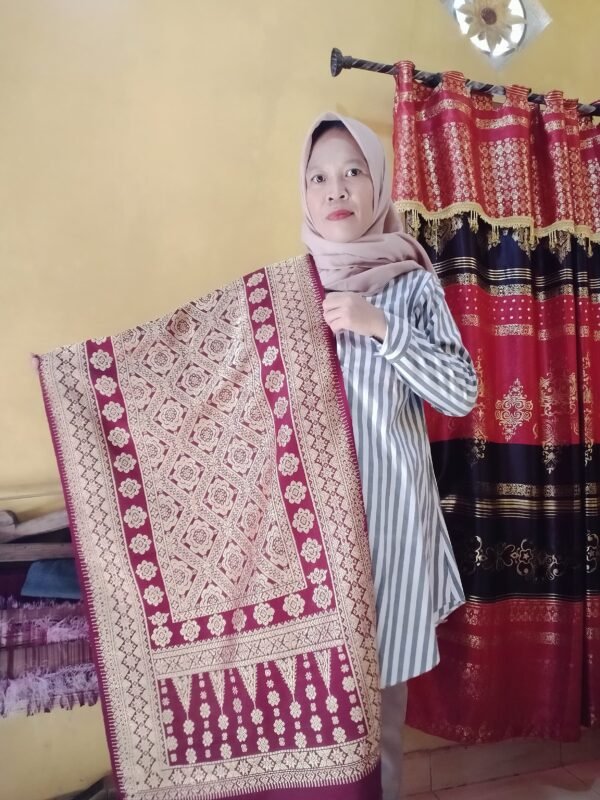 Songket Banyuasin Motif Nampan Perak: Paket Kain dan Selendang - Gambar 2